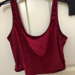 red velvet tank top